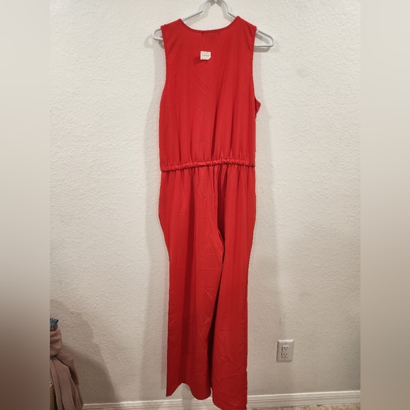 Red Women's Jumpsuit - Picture 2 of 3